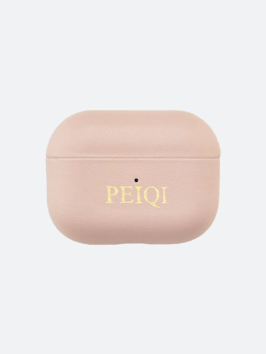 Dawson Leather Airpods Pro Case in Peach Pink