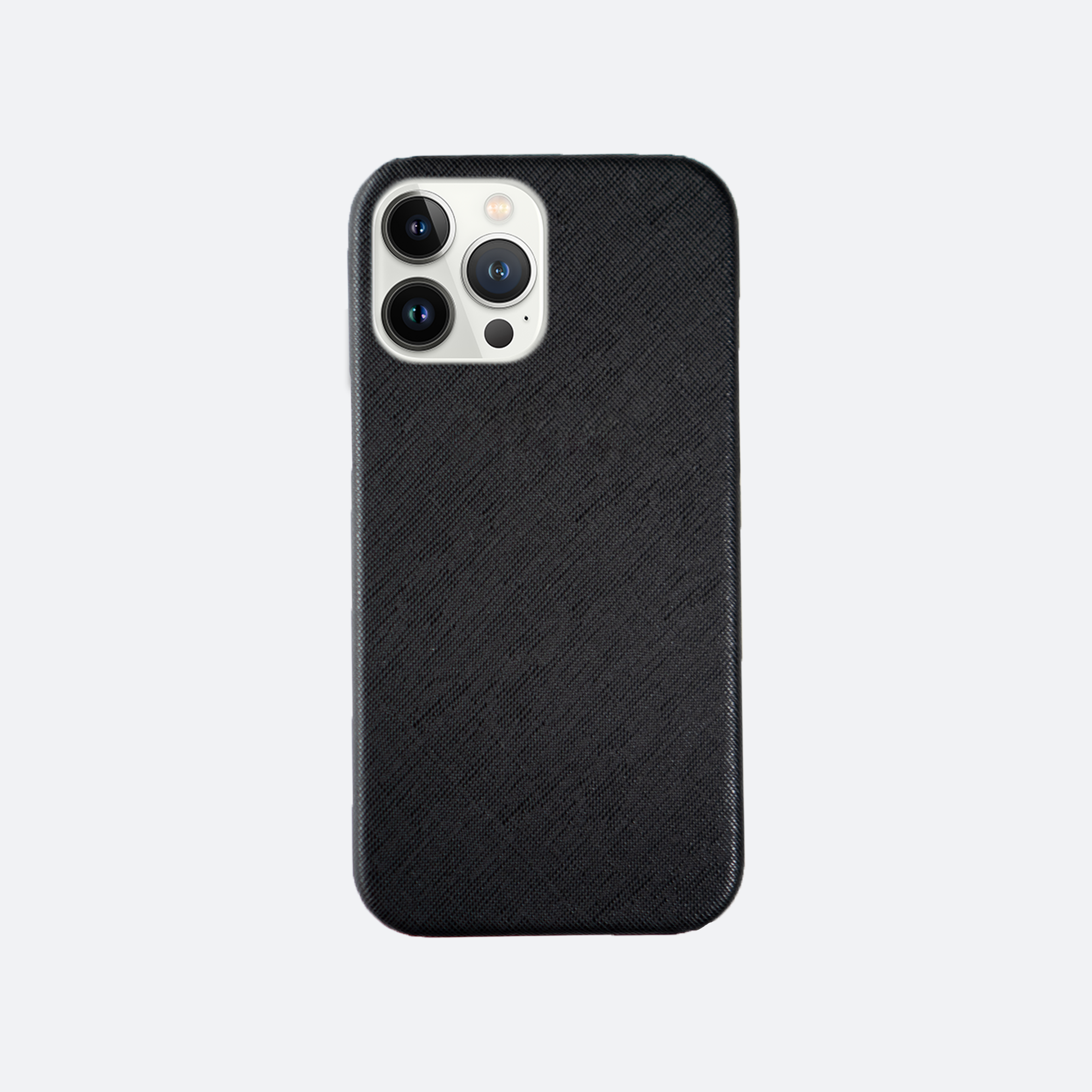 Harper Saffiano Wrap Leather iPhone 12 Pro Max Case in Black - Kastemize