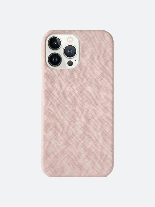 Harper Saffiano Wrap Leather iPhone 13 Pro Max Case in Peach Pink