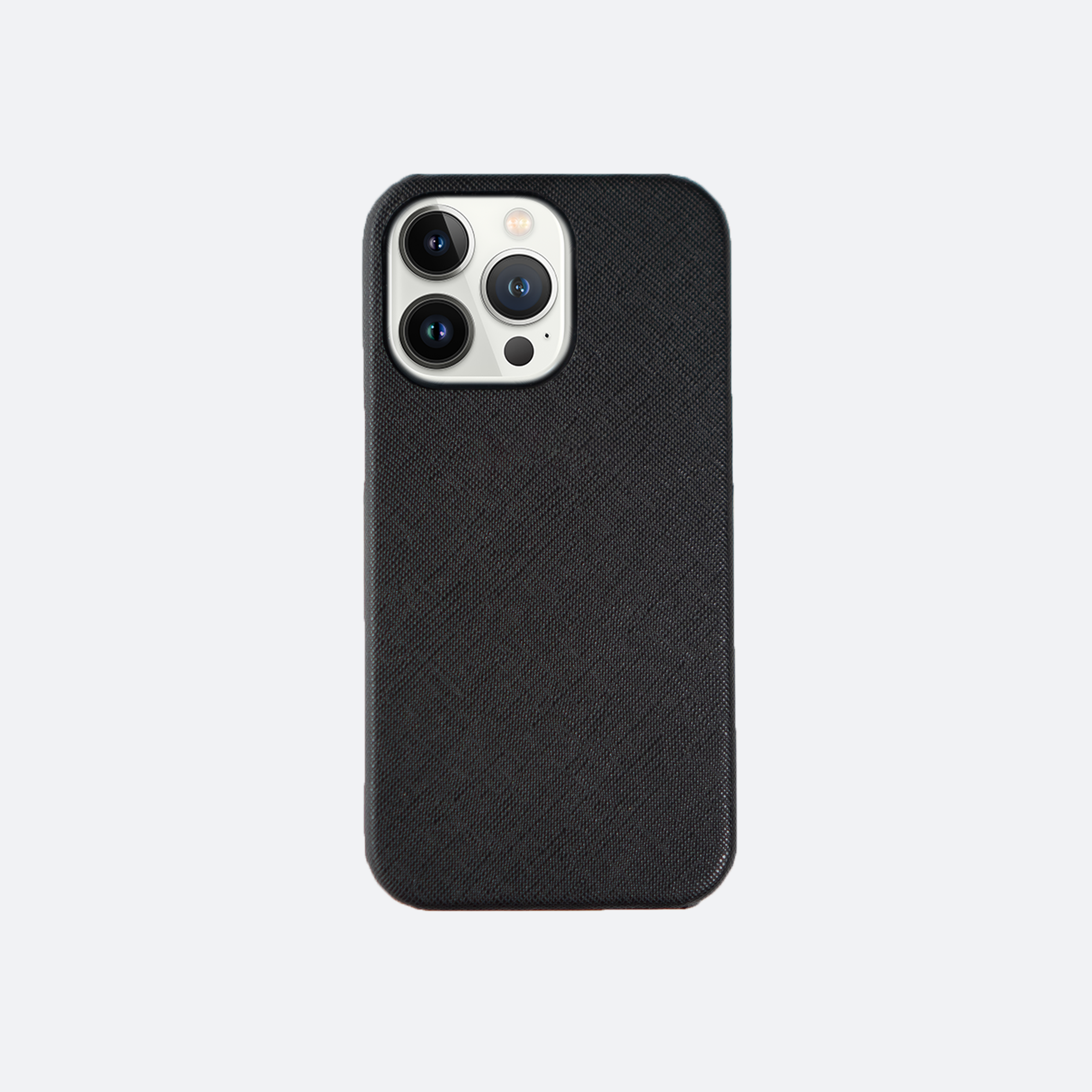 Harper Saffiano Wrap Leather iPhone 13 Pro Case in Black - Kastemize