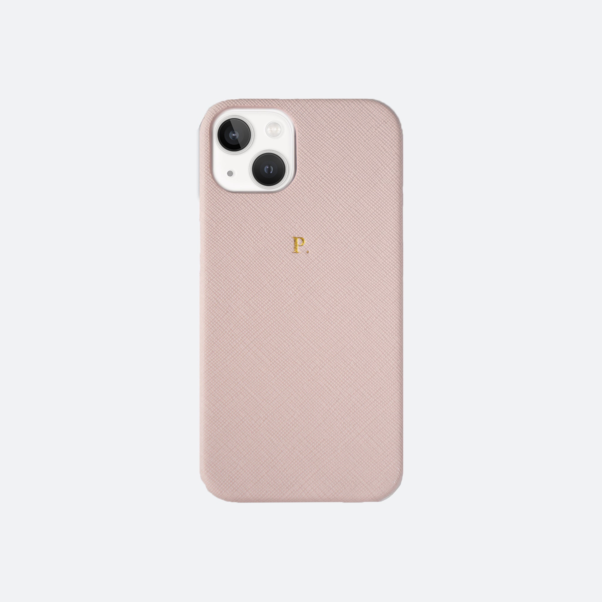 Harper Saffiano Wrap Leather iPhone 13 Case in Peach Pink - Kastemize