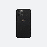 Personalised Saffiano Wrap Leather iPhone 11 Pro Case in Singapore